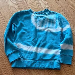 George Turquoise and White Kids Sweater